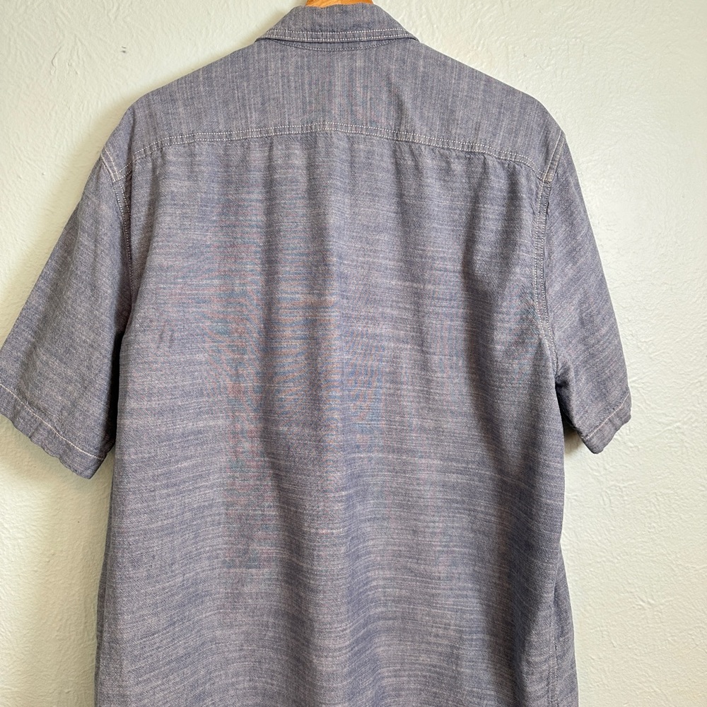 Woolrich XL Chambray Shirt Mens Blue Cotton Workwear Coastal Grandpa Button Down - Picture 2 of 9
